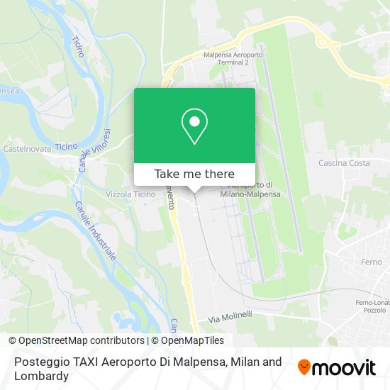 Posteggio TAXI Aeroporto Di Malpensa map