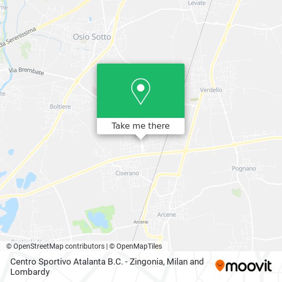 Centro Sportivo Atalanta B.C. - Zingonia map