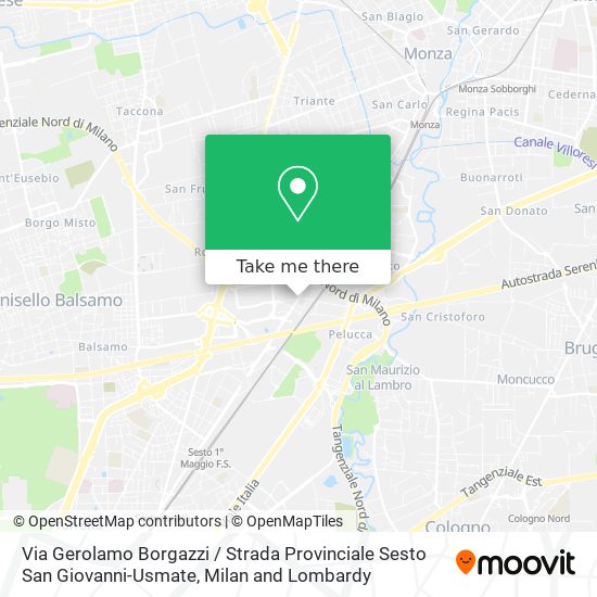 Via Gerolamo Borgazzi / Strada Provinciale Sesto San Giovanni-Usmate map