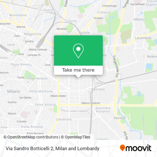 Via Sandro Botticelli 2 map