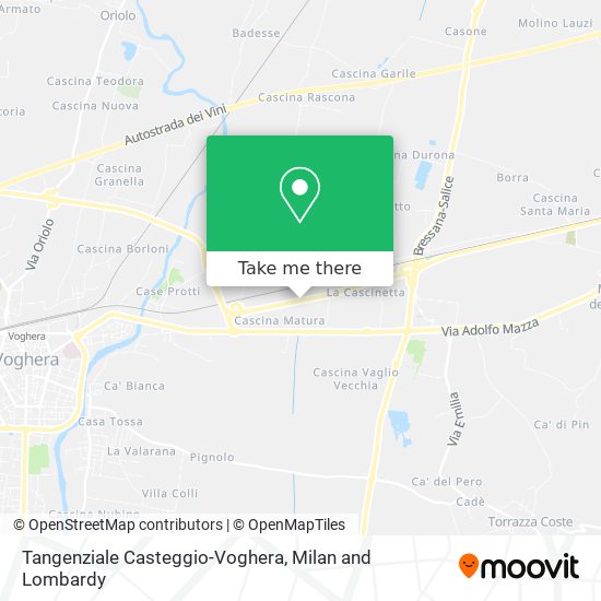 Tangenziale Casteggio-Voghera map