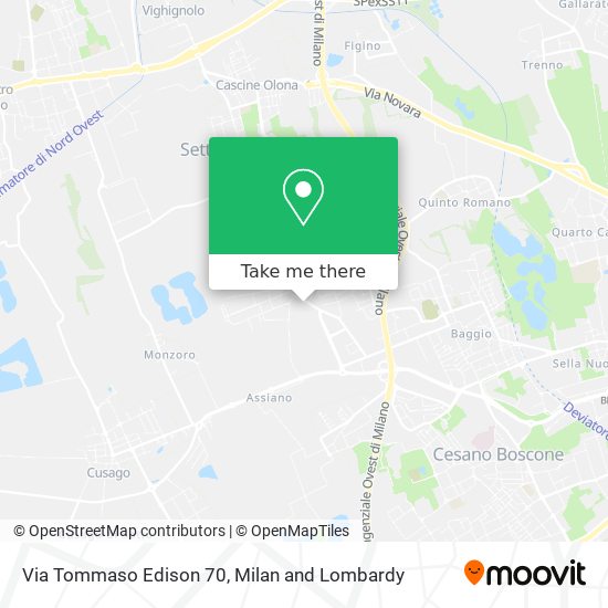 Via Tommaso Edison 70 map