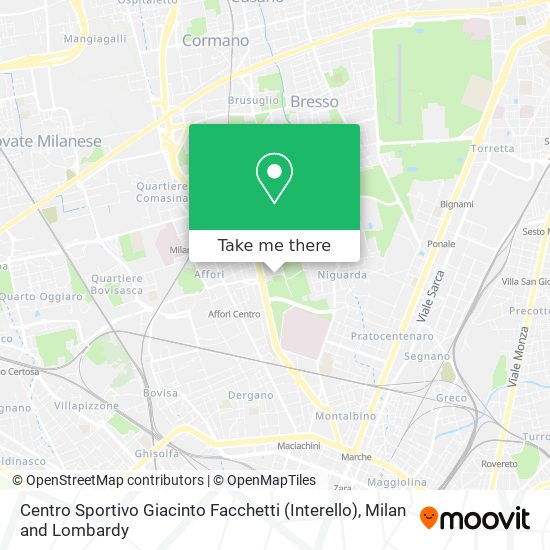 Centro Sportivo Giacinto Facchetti (Interello) map