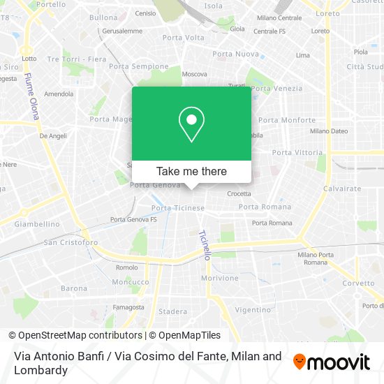 Via Antonio Banfi / Via Cosimo del Fante map
