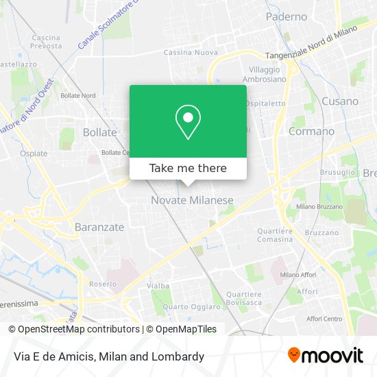 Via E de Amicis map