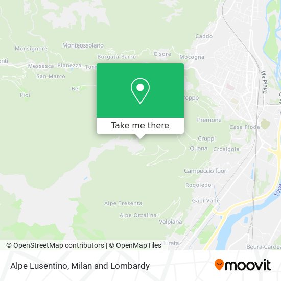Alpe Lusentino map