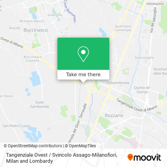 Tangenziale Ovest / Svincolo Assago-Milanofiori map