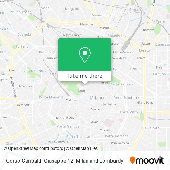 Corso Garibaldi Giuseppe 12 map