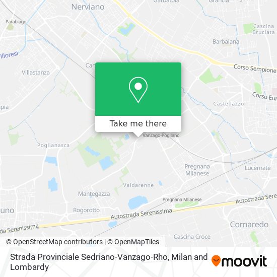 Strada Provinciale Sedriano-Vanzago-Rho map
