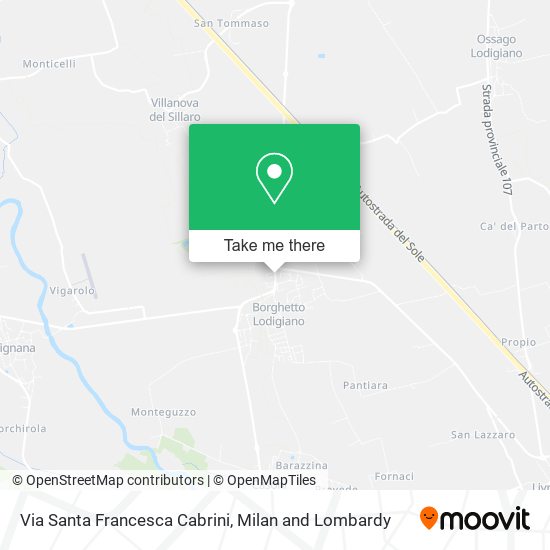Via Santa Francesca Cabrini map
