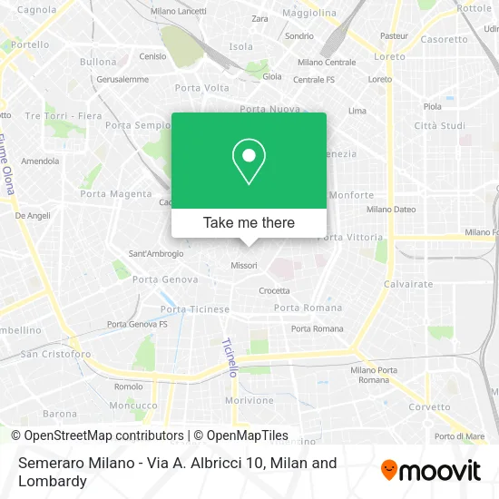 Semeraro Milano - Via A. Albricci 10 map