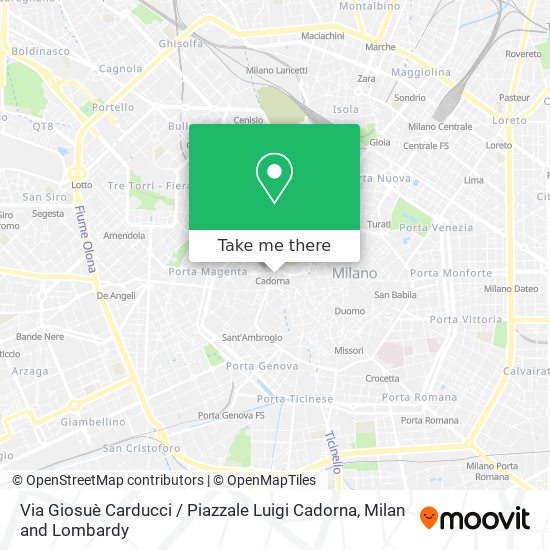 Via Giosuè Carducci / Piazzale Luigi Cadorna map