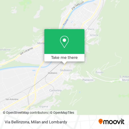 Via Bellinzona map