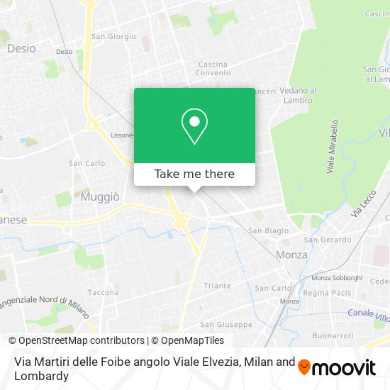 Via Martiri delle Foibe angolo Viale Elvezia map