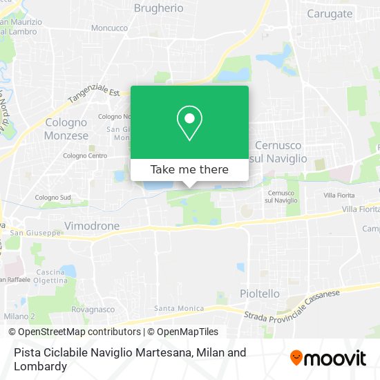 Pista Ciclabile Naviglio Martesana map