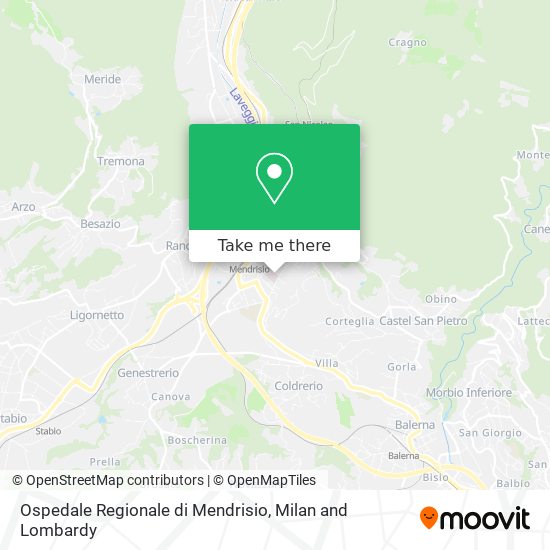 Ospedale Regionale di Mendrisio map