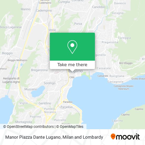Manor Piazza Dante Lugano map
