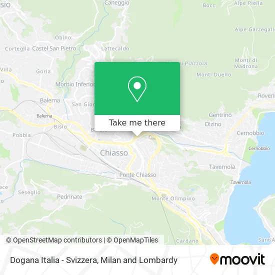 Dogana Italia - Svizzera map
