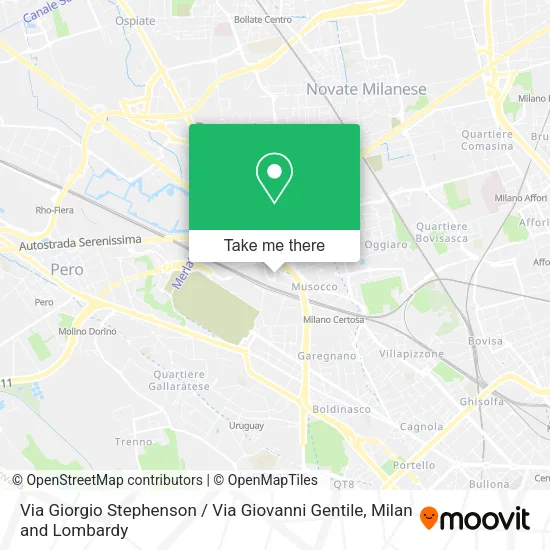 Via Giorgio Stephenson / Via Giovanni Gentile map