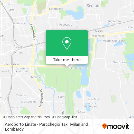 Aeroporto Linate - Parcchegio Taxi map