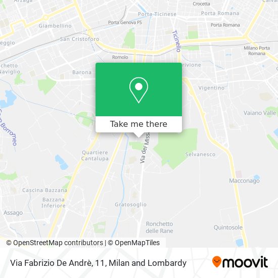 Via Fabrizio De Andrè, 11 map