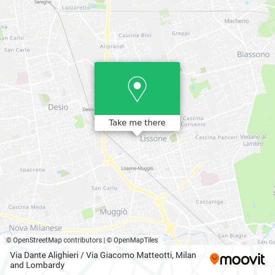 Via Dante Alighieri / Via Giacomo Matteotti map