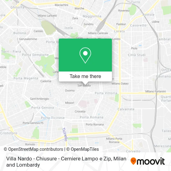 Villa Nardo - Chiusure - Cerniere Lampo e Zip map