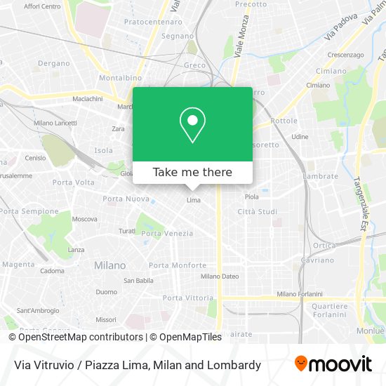 Via Vitruvio / Piazza Lima map