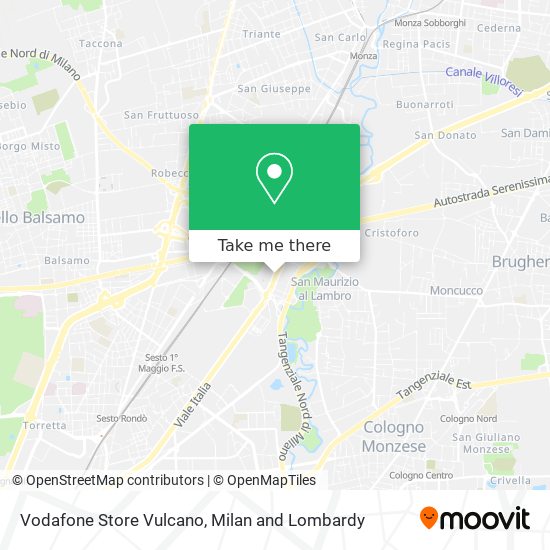 Vodafone Store Vulcano map