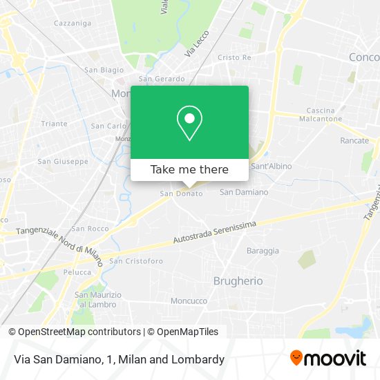 Via San Damiano, 1 map