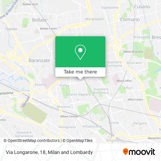 Via Longarone, 18 map