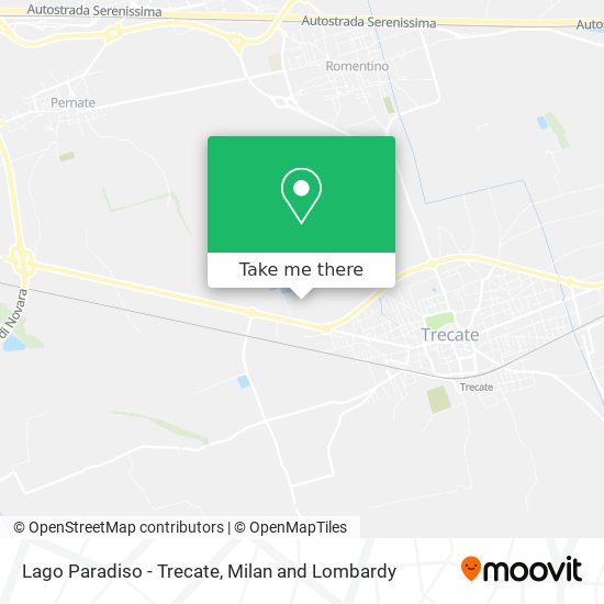 Lago Paradiso - Trecate map