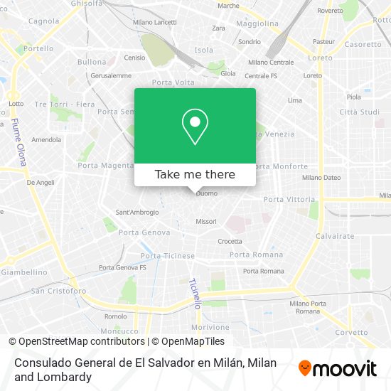 Consulado General de El Salvador en Milán map
