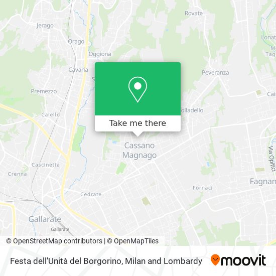 Festa dell'Unità del Borgorino map