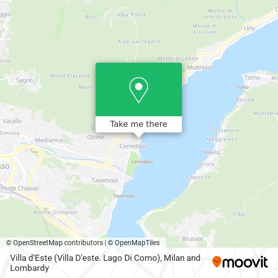 Villa d'Este (Villa D'este. Lago Di Como) map