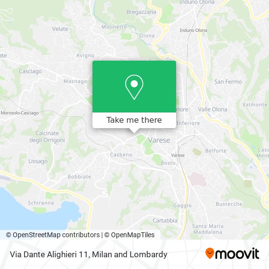 How to get to Via Dante Alighieri 11 in Varese by Bus or Train