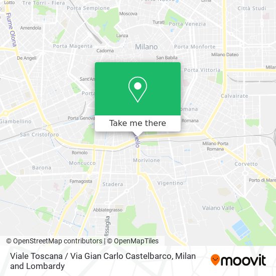 Viale Toscana / Via Gian Carlo Castelbarco map