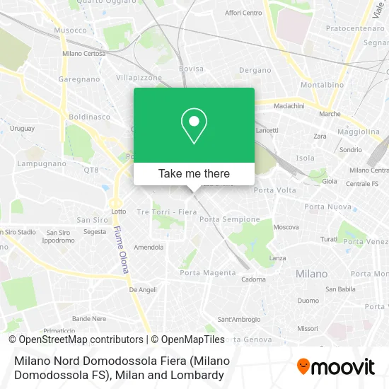 Milano Nord Domodossola Fiera (Milano Domodossola FS) map