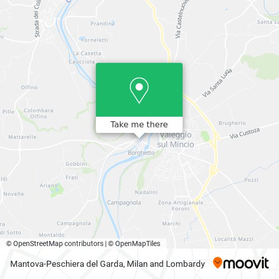 Mantova-Peschiera del Garda map