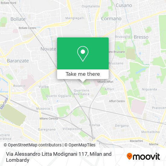 Via Alessandro Litta Modignani 117 map