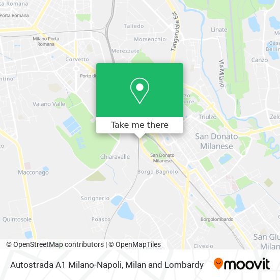 Autostrada A1 Milano-Napoli map
