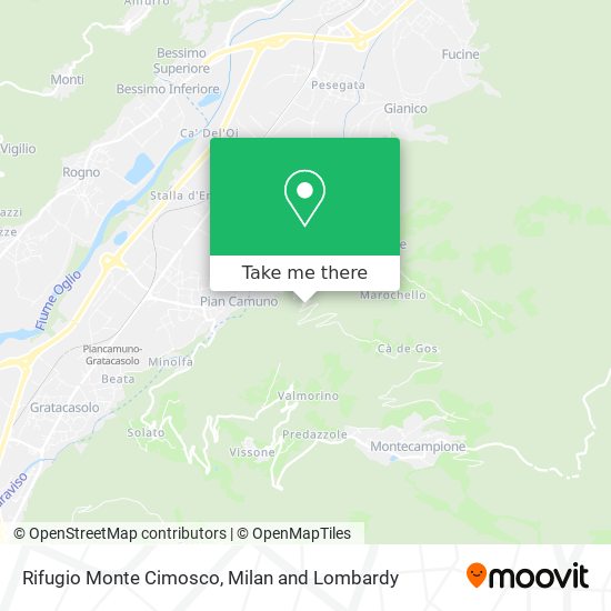 Rifugio Monte Cimosco map