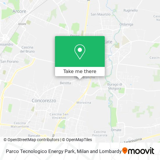 Parco Tecnologico Energy Park map