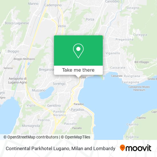 Continental Parkhotel Lugano map