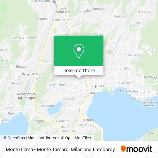 Monte Lema - Monte Tamaro map