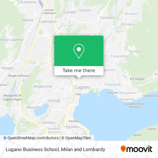 Lugano Business School map