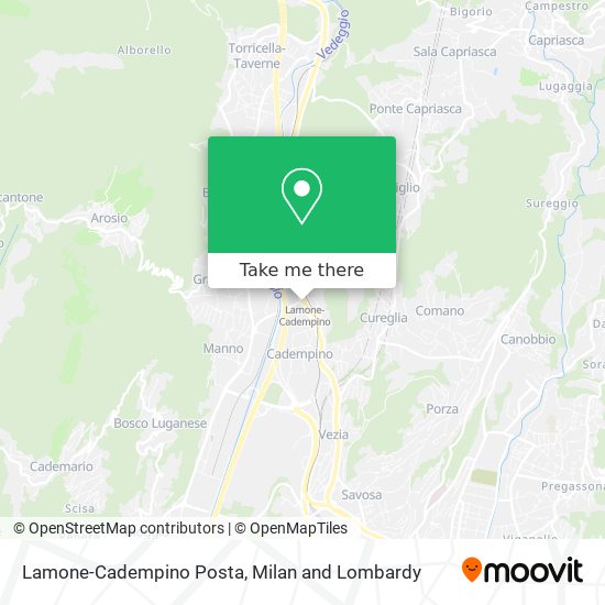 Lamone-Cadempino Posta map