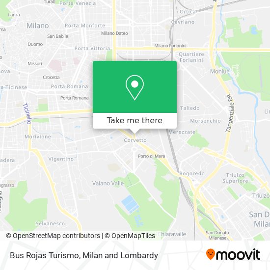 Bus Rojas Turismo map