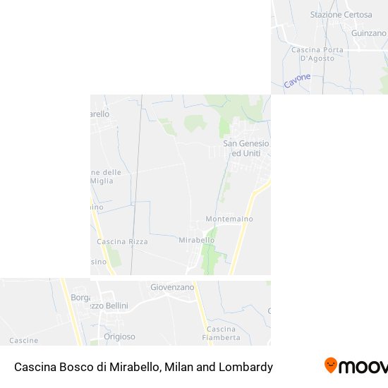 Cascina Bosco di Mirabello map