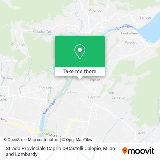 Strada Provinciale Capriolo-Castelli Calepio map